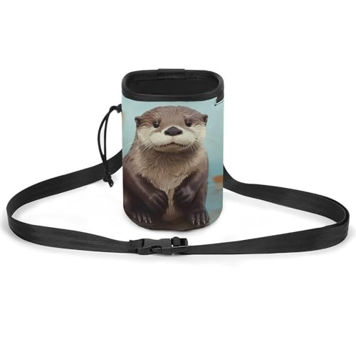 Leckerli-Tasche für Hunde, niedliches Otter-Design, Trainingstasche für Leckerlis, Hundetrainingstasche, Niedlicher Otter, Einheitsgröße, Hundetrainingstasche von LFDSYEOQ