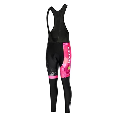 LFFAVHFK Fahrradhose Lang 2 Stück Anti-Schweiß-Fahrradhose for Damen, 5D-Gel-gepolsterte Strumpfhose, atmungsaktive Hose for Fahrrad-Mountainbike-Hose(Pink06,XXXL) von LFFAVHFK