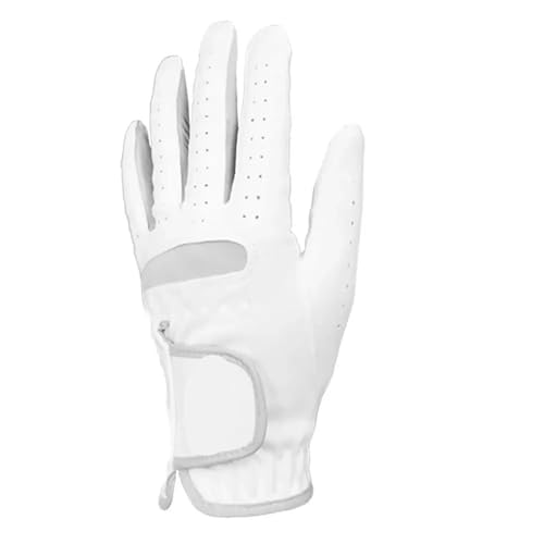 LFFAVHFK Golfhandschuhe 2-teilige Herren-Golfhandschuhe for die Linke Hand, rechte Hand, atmungsaktive Herren-Golfhandschuhe aus Micro-weicher Faser(White Left,24) von LFFAVHFK