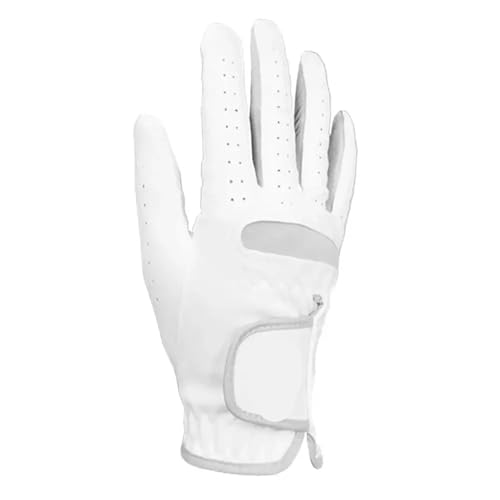 LFFAVHFK Golfhandschuhe 2-teilige Herren-Golfhandschuhe for die Linke Hand, rechte Hand, atmungsaktive Herren-Golfhandschuhe aus Micro-weicher Faser(White Right,23) von LFFAVHFK