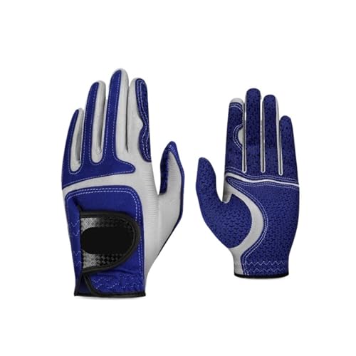 LFFAVHFK Golfhandschuhe 2PCS Golf Handschuhe männer Elastische Handschuhe Nicht-Slip Atmungsaktive Mikrofaser Tuch Handschuhe Einzelne Linke Hand(Blue,23) von LFFAVHFK