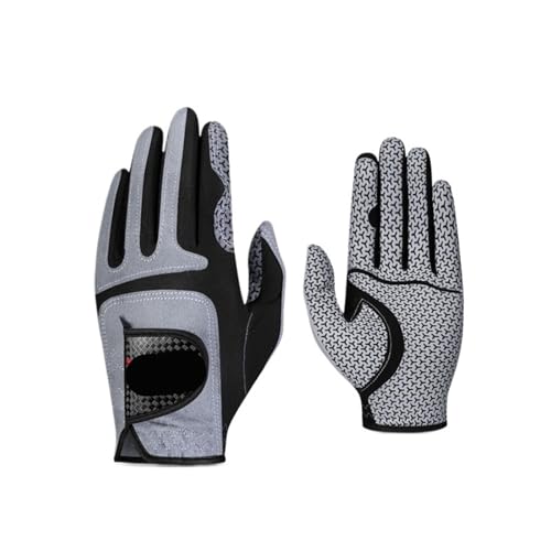 LFFAVHFK Golfhandschuhe 2PCS Golf Handschuhe männer Elastische Handschuhe Nicht-Slip Atmungsaktive Mikrofaser Tuch Handschuhe Einzelne Linke Hand(Grey,24) von LFFAVHFK