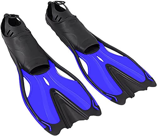 Schwimmtrainingsflossen Erwachsene Tauchflossen Vollfuß-Tauchflossen Close Heel Trainingsflossen Fußtaschenflossen Männer Frauen Tauchen Schwimmschuhe (Farbe: Blau, Größe: S) von LGChobby