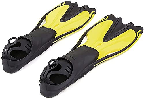 Schwimmtrainingsflossen Erwachsene Tauchflossen Vollfuß-Tauchflossen Close Heel Trainingsflossen Fußtaschenflossen Männer Frauen Tauchen Schwimmschuhe (Farbe: Rot, Größe: XL) von LGChobby