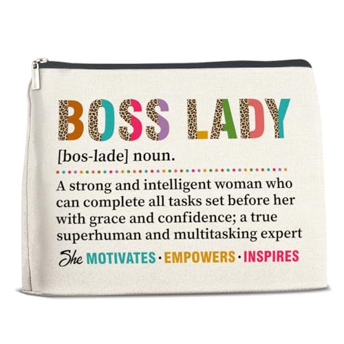 LGLZSHP Boss Lady Gifts Make-up-Tasche, Geschenk für Frauen, Boss Lady Definition, Kosmetiktasche, Reißverschluss, Make-up-Tasche, Bunt von LGLZSHP