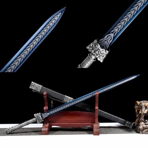 LGSJXDJ 102cm Hand geschmiedete Lange Schwerter, zweihändige Schwerter,Samuraischwert/Sharp/Katana/Schmieden mit hohem Manganstahl Material von LGSJXDJ