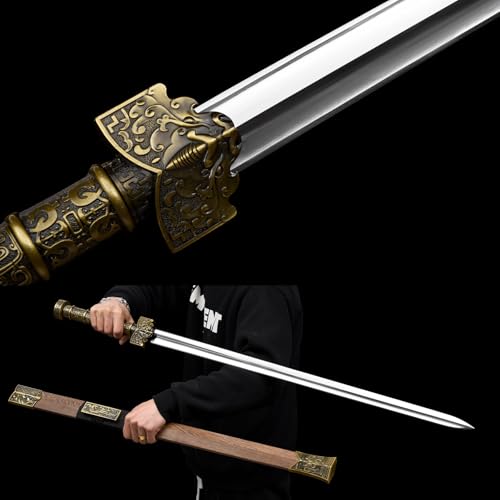 LGSJXDJ 103cm Hand geschmiedete Lange Schwerter, zweihändige Schwerter,Samuraischwert/Sharp/Katana/Schmieden mit hohem Manganstahl Material von LGSJXDJ