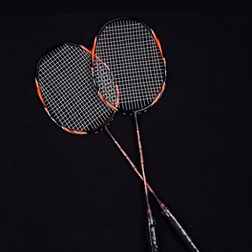 LHBDA Guangyu 4U Badmintonschläger für Erwachsene, Carbon-Verbundstoff, Übung, Unterhaltung, 2 Sets, Badmintonschläger (D) von LHBDA