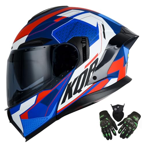 Flip-Up Helmet, Motorcycle Helmet, Scooter Helmet,Full-Face Helmet,Modular Motorcycle Helmets for,with Double Visor, Multifunctional Crash Helmet DOT/ECE-Approved,Men and Women Q4,M=57-58CM Flip-Up Helmet, Motorcycle Helmet, Scooter Helmet,Full-Face Helmet,Modular Motorcycle Helmets for,with Double Visor, Multifunctional Crash Helmet DOT/ECE-Approved,Men and Women Q4,M=57-58CM von LHBM