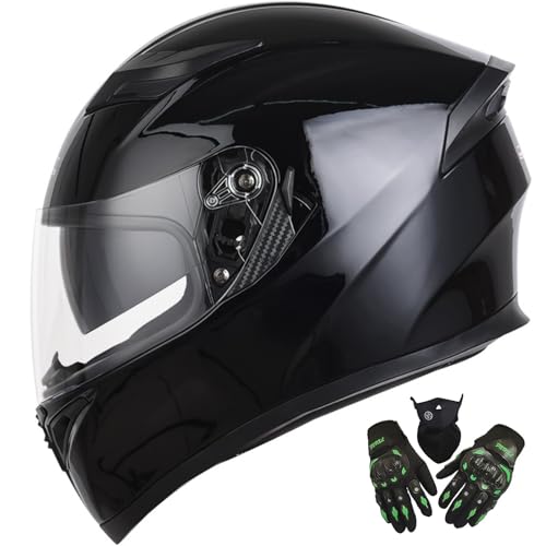 Motorradhelm Klapphelm Mit Modularem Helm, Herausnehmbares Innenfutter Mit DOT/ECE-Zulassung, Motorrad-Integral-Klapphelm Für Erwachsene Männer Und Frauen, Rollerhelm, Sturzhelm G,M=57-58CM von LHBM