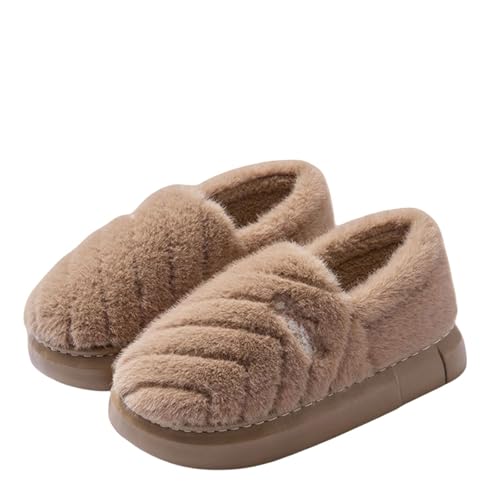 LHEZXS Hausschuhe Packungspuppschuhe Für Frauen Im Winter Im Innenhaus Dicker Alleiner Warmer Warmiger Nicht Rutscher Herren-Baumwollschuhe-Nr. 5-42-43 von LHEZXS