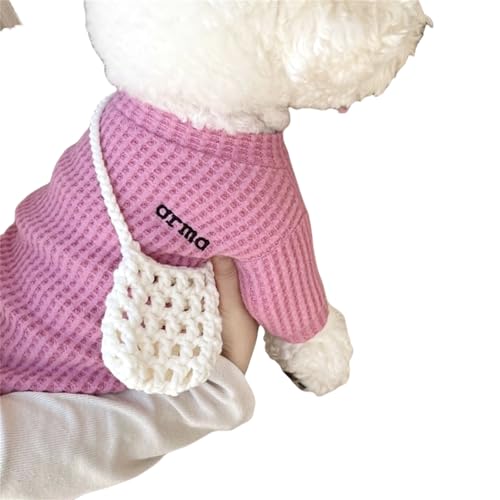 LHEZXS Hundekleidung Haustier Herbst Bottoming Hemd Katze Welpe Hundekleidung-Rosa-M von LHEZXS