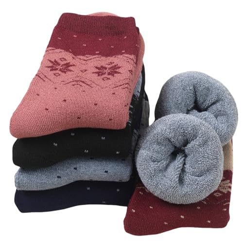 LHEZXS Warme Socken Herbst- Und Wintersocken Von Frauen Mittelgroß Und Samtig Dicke Handtuchsocken Frauen-Nr. 21 von LHEZXS