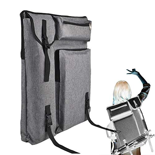 LHGDMJO Rucksack, wasserdicht, tragbar, Leinwand, Aufbewahrungstasche, Kunsttasche, verstellbarer, verdickter Schultergurt, Grau von LHGDMJO