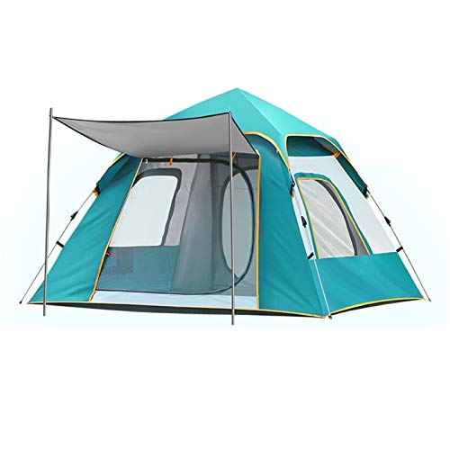 LHLYL-DP Automatisches Pop-Up-Campingzelt, 4 Personen, mit 2 Netztüren und 3 Netzgeweben, Sofortzelt für Outdoor, Wandern, Rucksackreisen, Outdoor von LHLYL-DP