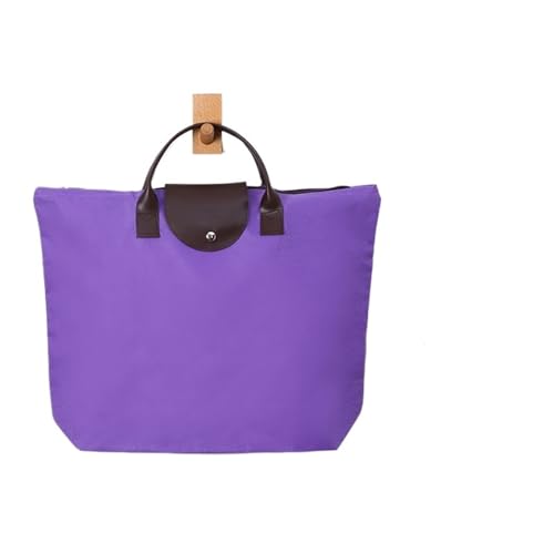 Reisetasche wasserdichte Strandtasche Damen Nylon Handtasche Frauen Tragetaschen Große Kapazität Handtasche Oxford Casual Reise Umhängetaschen (Color : Purple) von LHSJYG