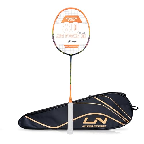Badminton Racquet, Li-Ning Air Force 80 G2 Carbonfaser-Badmintonschläger mit kostenloser Vollhülle, Badminton Racquet, Li-Ning Air Force 80 G2 Carbonfaser-Badmintonschläger mit kostenloser Vollhülle, von LI-NING
