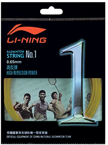 Li-Ning 10 m Badminton Schläger-Saite No. 1 gelb von LI-NING