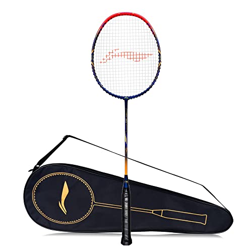 Li-Ning G-Force Superlite 3500 Carbon Fiber Unstrung Badminton Racket with Full Cover (Navy, Red) (AYPQ094-5) von LI-NING