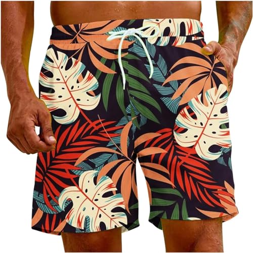 LIANDUN Shorts Herren Sommer Mode Herren Beach Shorts Kokosnussbaumdruck Hawaii Holiday Party Lässig-d-m von LIANDUN