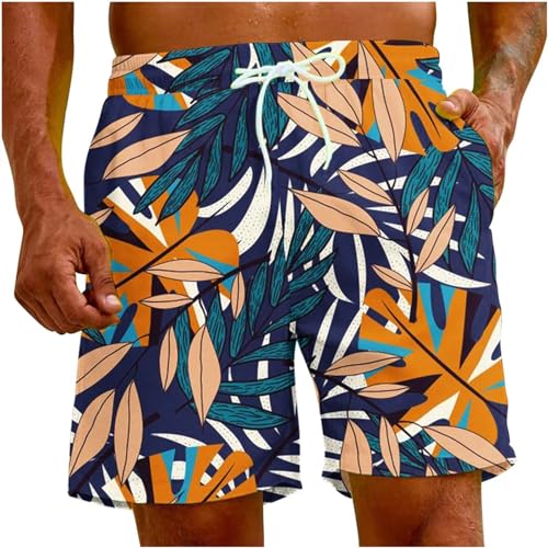LIANDUN Shorts Herren Sommer Mode Herren Beach Shorts Kokosnussbaumdruck Hawaii Holiday Party Lässig-l-m von LIANDUN
