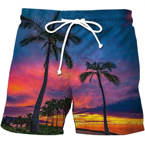 LIANDUN Shorts Herren Strandshorts Männer Lässig Tropische Tafel Shorts Gedruckt Badeanzug Fashion Holiday Surf Swim Trunks-a-160 (13t-14t) von LIANDUN