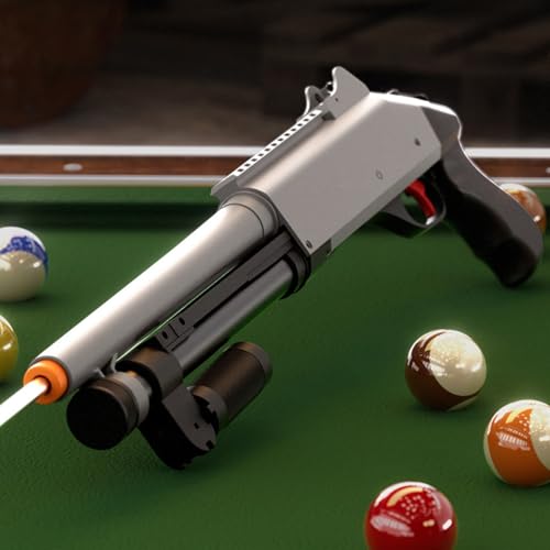 Billardqueue-Pistole, Bolt Action-Pool-Stick, schnelle und einfache Einrichtung, jedes Mal präzise Stöße, Pool-Stick-Pistole für gesellige Wettkampfspiele(Grey,85 * 21 * 6 cm) von LIANTIAN