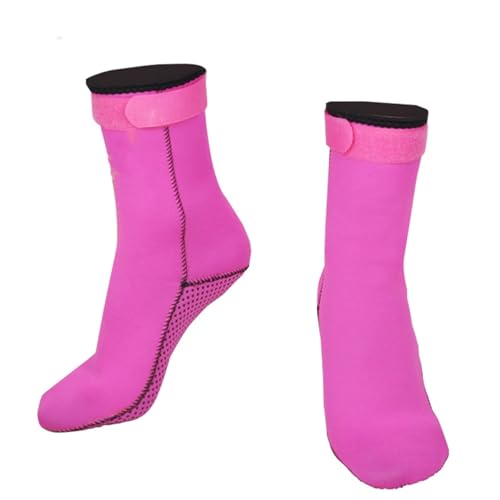 Socken zur Sandentfernung, leichte Neoprensocken mit stabilem Halt, Wassersocken zum Surfen, Tauchen und für den Einsatz im Freien(Pink,L(42-44)) von LIANTIAN