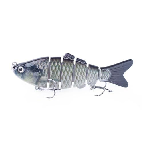 16,5 g Harter Kunstköder, Köder-Tackle-Set, 10,2 cm mehrgelenkige Wobbler, Schwimmköder, sinkende Angelköder mit Kurbelköder, 1 Stück(Light Grey) von LIFABOLA