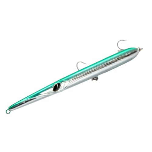 LIFABOLA 205/180/160 mm Bleistift-künstliche Leurre, Needle Stylo Long Casting Floating/Sinking Lure, 18~36G Karpfen-Angelköder(Green,160mm x 18) von LIFABOLA