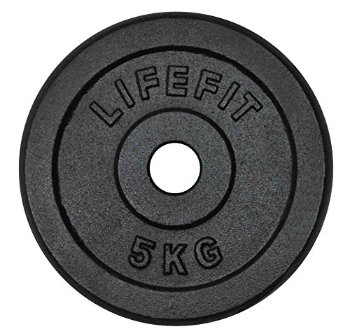 LIFEFIT Hantelscheiben, schwarz, 5 kg LIFEFIT Hantelscheiben, schwarz, 5 kg von LIFEFIT