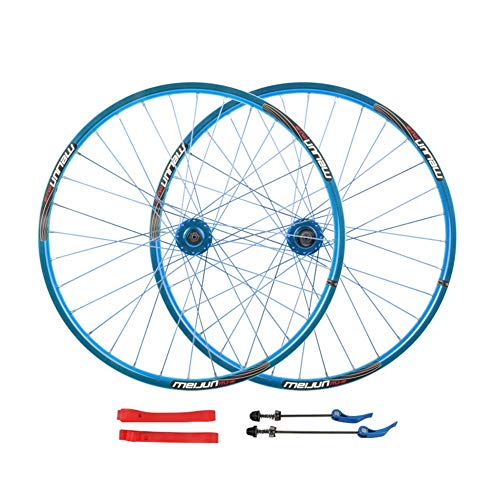 Blauer Fahrrad-Laufradsatz, 26-Zoll-Fahrrad-Vorderrad-Hinterrad-Aluminiumlegierung, ultraleichte doppelwandige Lagernaben von LIFENGFF