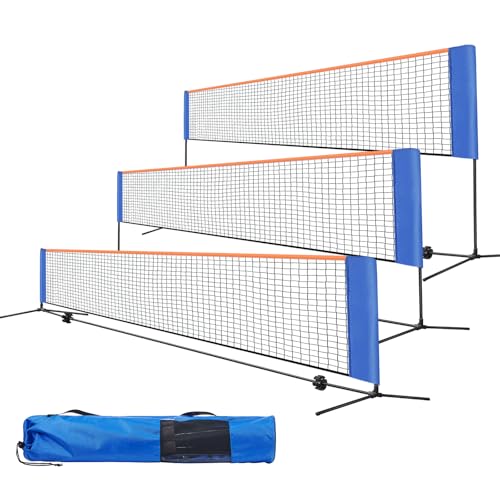 Badmintonnetz, Tennisnetz, 400cm | 500 cm Federballnetz, faltbares Nylonnetz, höhenverstellbarer 89 bis 155 cm und Tragetasche, für Erwachsene und Kinder, Indoor & Outdoor Badmintonnetz, Tennisnetz, 400cm | 500 cm Federballnetz, faltbares Nylonnetz, höhenverstellbarer 89 bis 155 cm und Tragetasche, für Erwachsene und Kinder, Indoor & Outdoor von LIFERUN