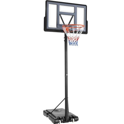 Basketballkorb Outdoor 135-305cm Basketballanlage Standfuß Basketballständer mit 110 x 71 cm Rückwand, Geeignet für Erwachsene, Jugendliche, Kinder im Hinterhof, Garten, Garage, Innenbereich von LIFERUN