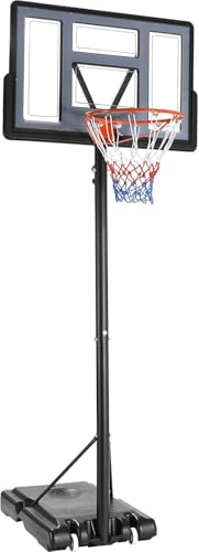Basketballkorb Outdoor Kinder Basketball ständer, 135-305 cm Höhenverstellbar Basketballständer mit 110 x 71 cm Rückwand, Vergrößerter Basis und Rollen für Kinder/Jugendliche & Erwachsene Basketballkorb Outdoor Kinder Basketball ständer, 135-305 cm Höhenverstellbar Basketballständer mit 110 x 71 cm Rückwand, Vergrößerter Basis und Rollen für Kinder/Jugendliche & Erwachsene von LIFERUN