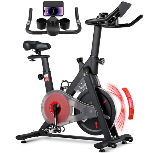 Heimtrainer Fahrrad mit Magnetischem Widerstand, Leises Ergometer Hometrainer Fahrrad, LCD-Monitor, Verstellbarer Lenker und Sattel, Spinning-Bike, Indoor Fitnessbike für Zuhause, Bis 120kg Heimtrainer Fahrrad mit Magnetischem Widerstand, Leises Ergometer Hometrainer Fahrrad, LCD-Monitor, Verstellbarer Lenker und Sattel, Spinning-Bike, Indoor Fitnessbike für Zuhause, Bis 120kg von LIFERUN