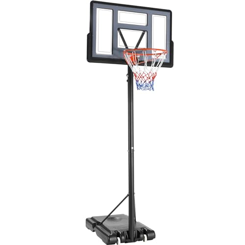 LIFERUN Outdoor-Basketballkorb, Korbhöhe Verstellbar von 135 bis 305 cm, mit 110 x 71 cm Rückwand, Geeignet für Erwachsene, Jugendliche, Kinder, für Hinterhof, Garten, Garage, Innenbereich von LIFERUN