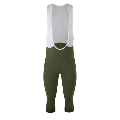 LIFESTARTA Trägerhose Fahrrad-Trägerhose, 3/4-lange Thermo-Fleece-Fahrrad-Trägerhose, Winter-Fahrradhose, kalte Winter-Fahrradhose Trägerhosen Radsport(Green,L) von LIFESTARTA