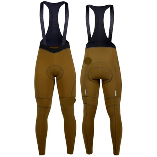 LIFESTARTA Trägerhose Winter-Herren-Latzhose, Radfahren, Outdoor, Fahrradunterwäsche, Trägerhose, Berg-Gel-Pad, Fahrrad-Strumpfhose, Leggings Trägerhosen Radsport(Brown,S) von LIFESTARTA