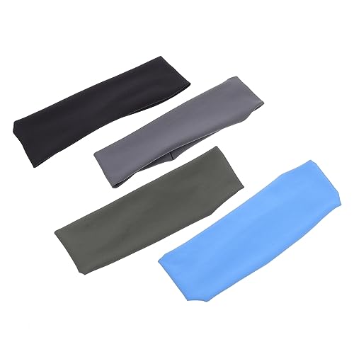 4 Stück Sport Stirnband Haarband Hair- für Yoga Fitness Stirnbänder Männer Laufen Stirnband Anti-Rutsch-Sportstirnband Stirnbänder für Männer Yoga-Stirnband Polyester LIFKOME von LIFKOME