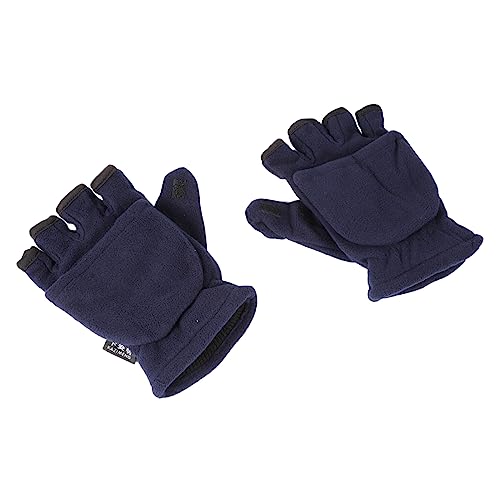 LIFKOME 1 Paar Flip-handschuhe Vlies Fingerlos Griff Gewicht Ninja Im Freien Fäustlinge Pfote Klappe Halber Finger Fahrradhandschuhe Winter Warme Handschuhe Blue Polarfleece von LIFKOME