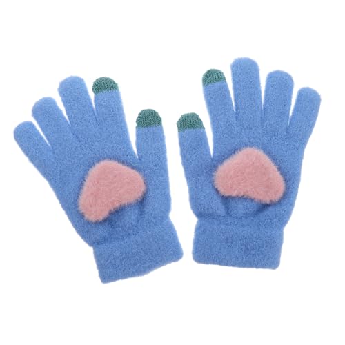 LIFKOME 1 Paar Herz-Strickhandschuhe Winter Frauen Handschuhe Kuschelige Handschuhe fahrradhandschuhe thermohandschuhe Winterhandschuhe für Damen Vollfingerhandschuhe warme Handschuhe von LIFKOME