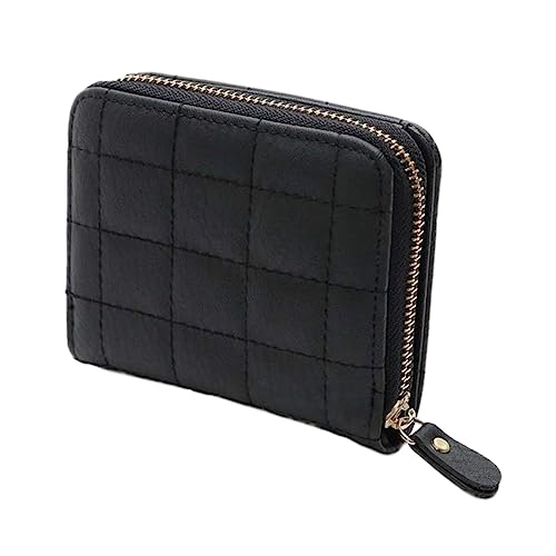 LIFKOME 1 STK Gestickte Geldbörse Handtasche für Damen quadratische Geldbörse Karten Tasche kreditkartenhalter Storage Pockets Geldbörsen Wallet Ledergeldbörse Münzbeutel Pu Black von LIFKOME