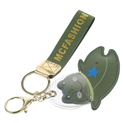 LIFKOME 1 STK Schlüsselanhänger Schild Kofferanhänger Orbit-Taste Münze Tasche Beutel Auto Reize Frosch Apple Air-Tags Plüsch Hundehalsbandhalter Kette Luftmarken Hardware- Green von LIFKOME