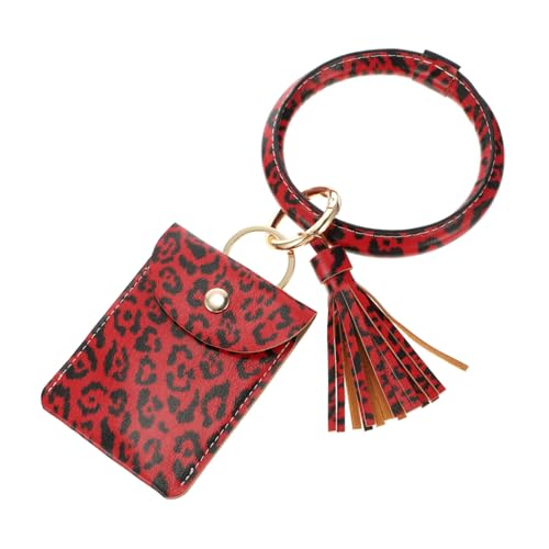 LIFKOME 1Stk Armband Schlüsselanhänger Taschenanhänger Mädchen Armbänder Leopardendruck Armband Schlüsselanhänger Armband Schlüsselringe Schlüsselbund Rucksack Quaste Schlüsselanhänger Pu von LIFKOME