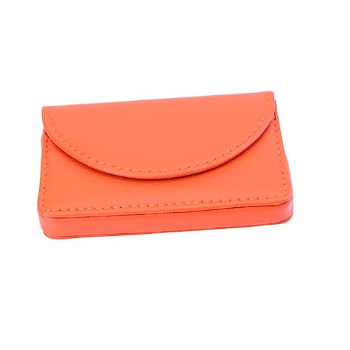 LIFKOME 1Stk Pu-Geschäftsfall scheckkarten-etui kreditkarten aufbewahrung Name Card Aufbewahrung visitenkarten-etuis Halter Inhaber Brieftasche Unternehmensorganisator Namensträger Orange von LIFKOME