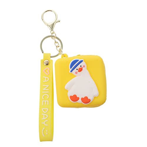 LIFKOME 1Stk Taschenverzierungen schlüsselbund Tasche schlüsselanhänger geldbörse Gelbe Tasche Portemonnaie Handy-Geldbörse Cartoon kleine Tasche kleine Tasche mit Schlüsselring PVC Yellow von LIFKOME