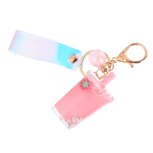 LIFKOME 1stk Treibsand-schlüsselanhänger Riese Kawaii Schlüsselanhänger Auto Notenschlüssel Handwerk Flasche Tänzer-schlüsselanhänger Flüssigkeitsbeutel Plüschtiere Frosch Grad Acryl Rosa von LIFKOME