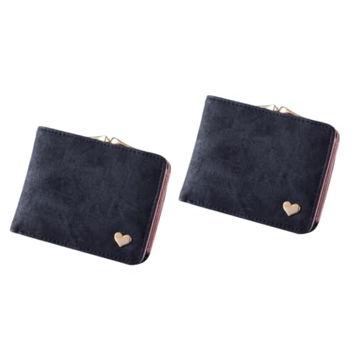 LIFKOME 2St Damen-Geldbörse Credit Card Holder damengeldbörse Pocketbook damenportemonnaie für Freundinnen Münzfach Damen Geldbörse aus Leder Kreditnehmerin für Frauen Black von LIFKOME