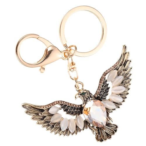 LIFKOME 2st Diamant-Adler-anhänger Vintage Schlüsselanhänger Strass-schlüssel Vogel Schlüsselanhänger Dekorativer Taschenanhänger Glänzender Tier-schlüsselanhänger Taschendekor von LIFKOME